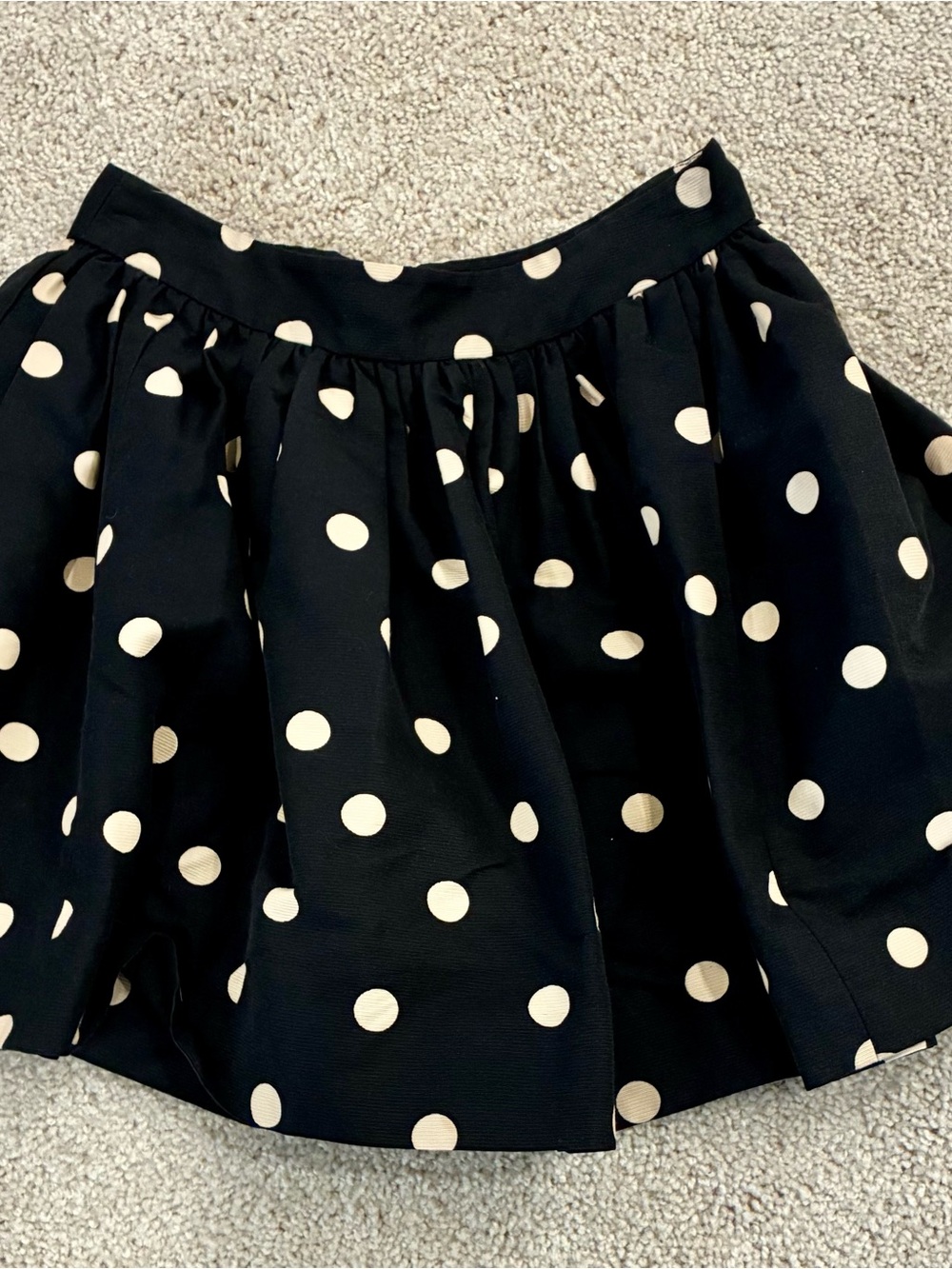 Kate Spade New York Black Cream Polka Dot Full Skirt Size 2 Fit & Flare
